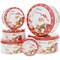 Christmas Cookie Tins, Round Nesting Storage Containers for Holiday Desserts (6 Pack)